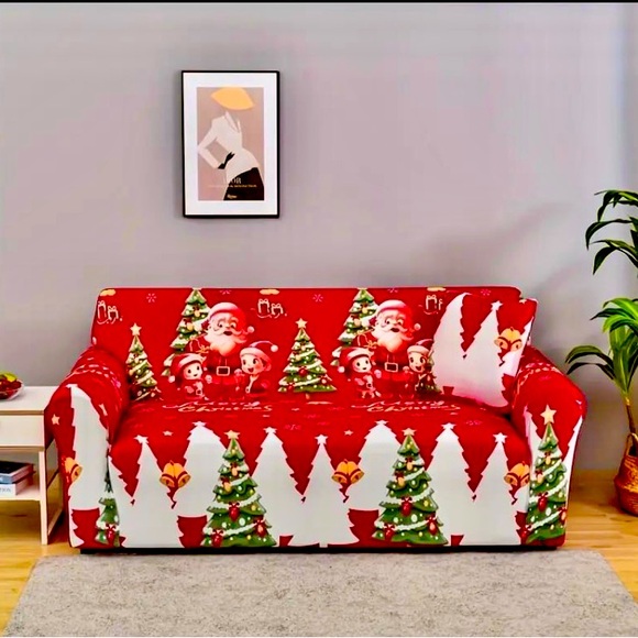 Christmas couch cover. New in bag. For a 2seater - Picture 1 of 5